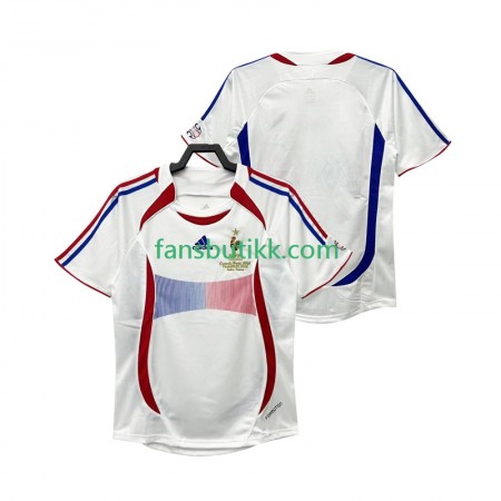 Fotballdrakt Frankrike 2006 Retro Bortetrøye Kortermet